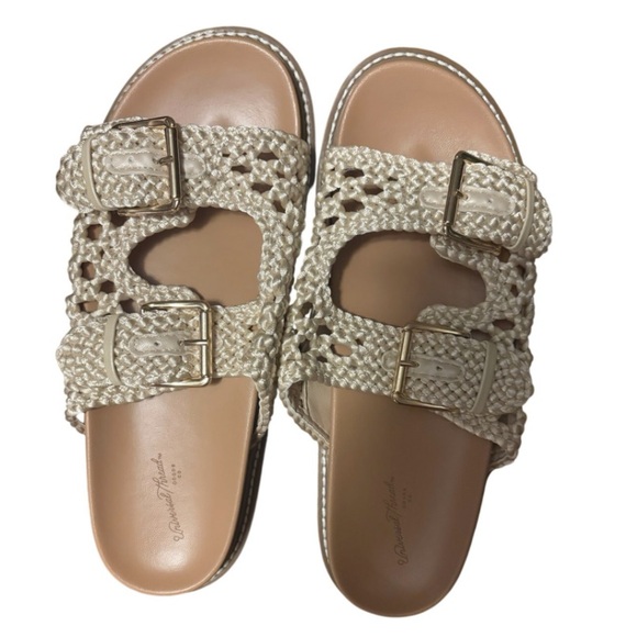Universal Thread Kylie Woven Two Band Footbed Sandals Women’s 8.5 Cream - Picture 5 of 5
